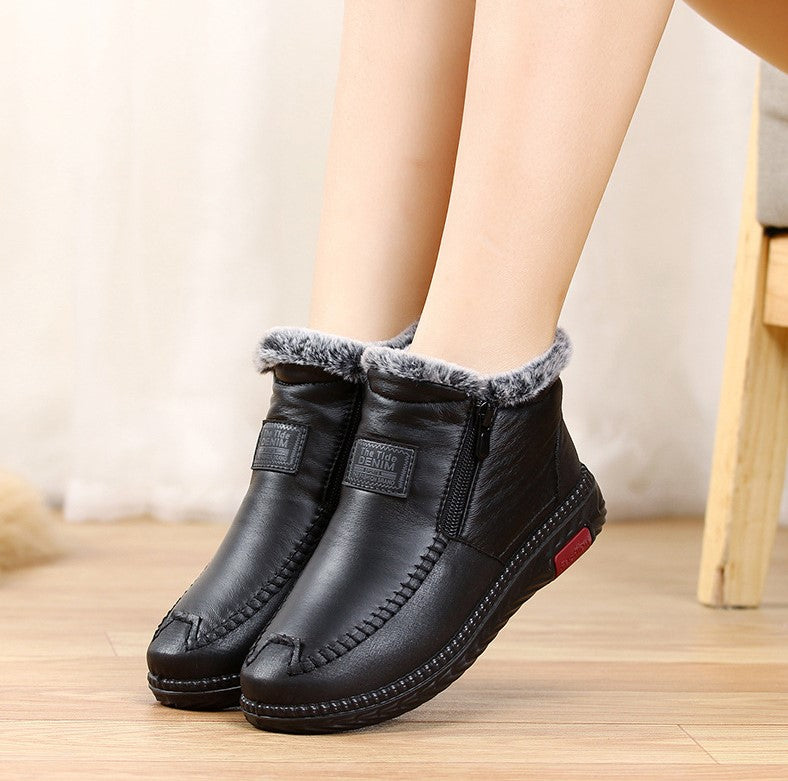 OrthoFit Women's Leather Anti-Slip Winter Boots