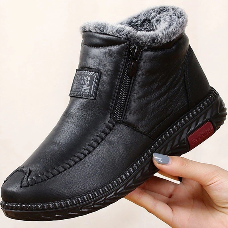 OrthoFit Women's Leather Anti-Slip Winter Boots